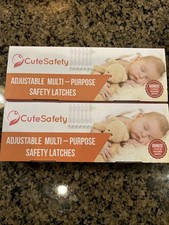Cute Safety Child Proof Adjustable Multi Purpose Safety Latches 2 Boxes