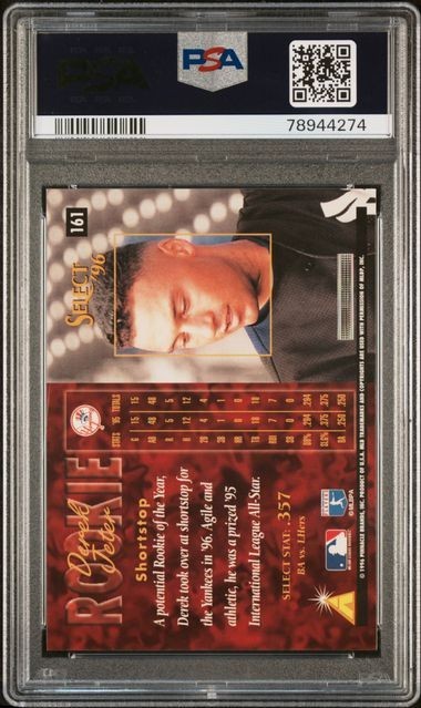 1996 Select Derek Jeter Artist's Proof #161 PSA 7 view 2