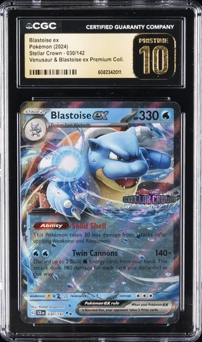 2024 POKEMON STELLAR CROWN #30 BLASTOISE EX CGC 10 PRISTINE