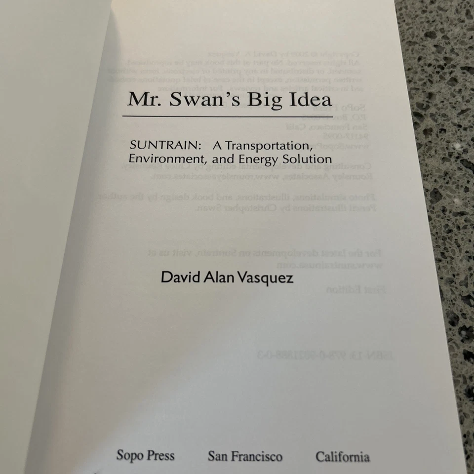Mr. Swan s Big Idea Paperback SIGNED Green Energy plan - Image 2 of 4