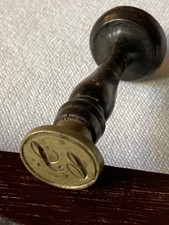 Siegel Petschaft / Stempel antik Holz / Bronze Sammlerstück