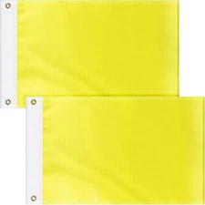 Boyiee 2 Pcs Yellow Quarantine Flag Blank Nautical Message 