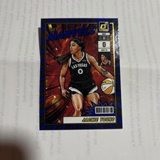 Jackie Young 2025 Panini Donruss WNBA Net Marvels Press Proof Blue #15