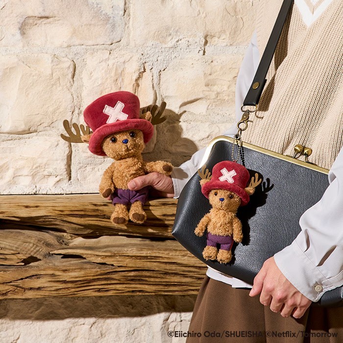 も*ち様 Tohji キーホルダー popyours Monchhichi Tony Tony Chopper Plush Doll + Keychain Set ONE PIECE