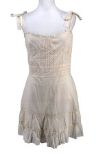 Reformation Dress Womens 10 Lace Smock Mini Tiered Cottagecore Milkmaid Romantic