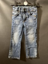 Boys Wrangler Retro Blue Denim Jeans 4 Slim Adjustable Waist