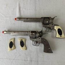 LOT OF 2 Vintage Marshall Diecast Metal Toy Cap Guns    