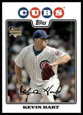 2008 Topps #129 Kevin Hart RC Chicago Cubs NM+