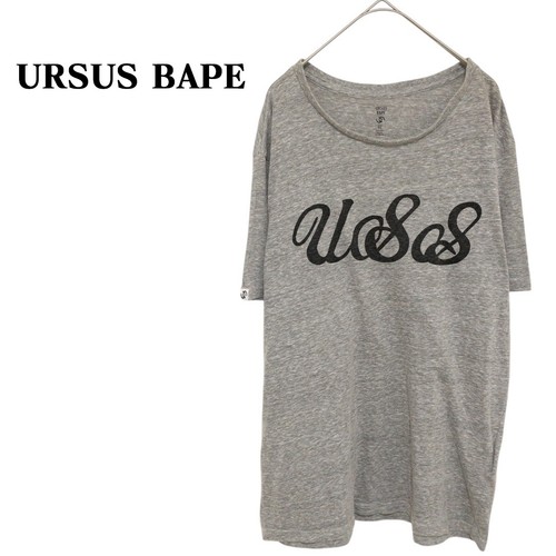 URSUS BAPE Cursive Big Logo Print T-Shirt Men's M - Picture 3 of 9