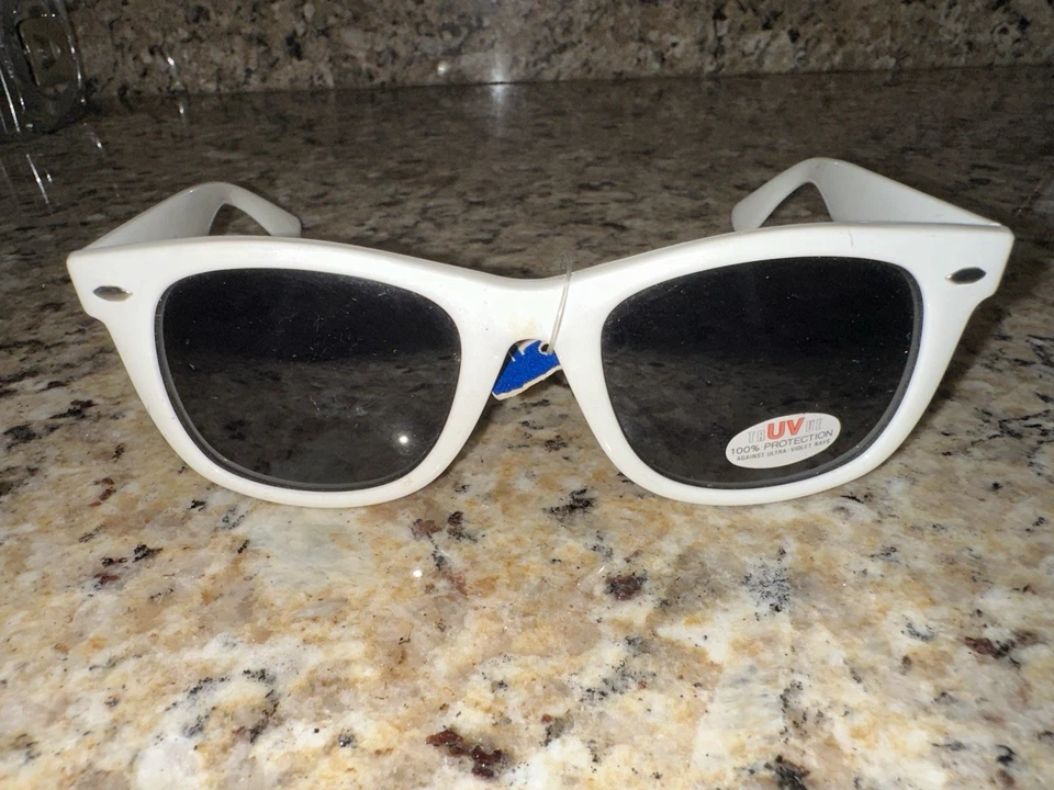 Gafas de sol polarizadas TAIWÁN protegen 100 % UVA y UVB marco blanco hombres mujeres NUEVO Foto 4 de 4