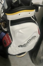 TaylorMade Select Fit Staff Golf Bag White Black Yellow Red Divider System