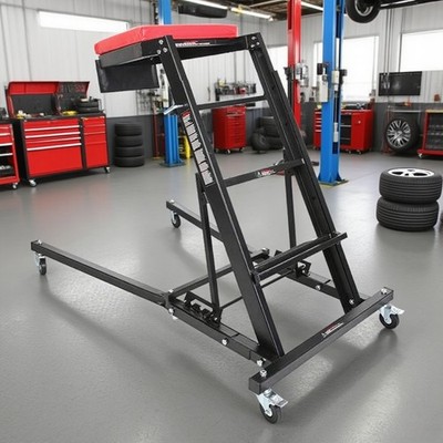 Foldable Creeper Adjustable Height for Cars & Trucks - Black