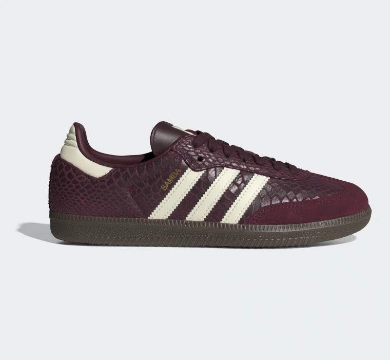 Size 8.5 - adidas Samba OG Maroon Cream White Gold W for sale
