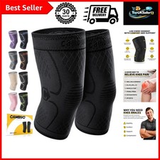 2 Pack Knee Braces for Women  Men, Knee Compression Sleeves for Knee Pain Re...
