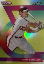 2024 Leaf Vivid Yellow  Prismatic #45 Mike Schmidt /10 Phillies