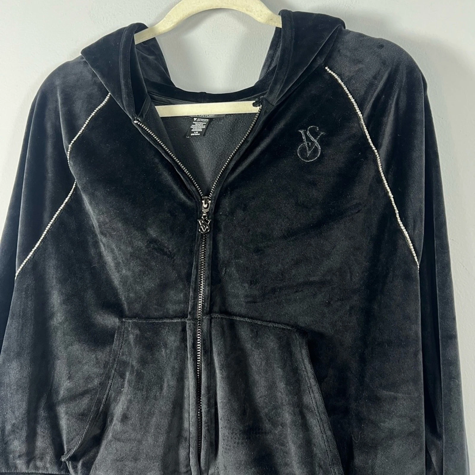 UNDERCOVER Felpa con cappuccio e zip intera Victoria's Secret Velour Bling Large