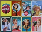 Vintage Coca-Cola Swap Playing Cards - Group of 8 - Various Ladies Collection