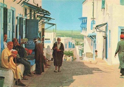 Sidi Bou Said Tunesie Strassenszene