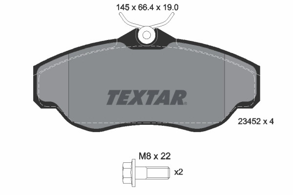 Plaquettes de frein Textar 2345201 résout les sifflements sur OE SFP000210