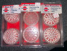Vtg NOS Furniture Anti-Dent Carpet Protectors 2” Round Deep Pile Hong Kong