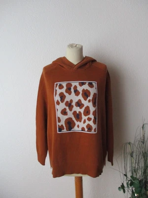Peter Hahn Damen Pullover Gr. 40-44 braun Kapuze Baumwolle wie neu - Bild 1 von 4