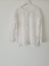 Isabel Marant Etoile White Chay Blouse Size 40/Uk 12 Long Sleeve/Boho
