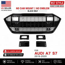 Audi A7 S7 Rs7 Style 2019-2020 Front Honeycomb Mesh Grill Grille Gloss Black