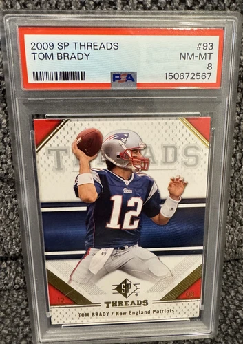 2009 SP Threads - Tom Brady #93 PSA 8 New England Patriots Newly Graded Slab