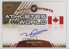 2010 Upper Deck World of Sports Athletes the Michael Peca Mike #AW-98 Auto 7eo