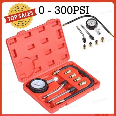 Engine Cylinder Compression Gauge Tester Kit Gas Engine Diagnostic Testing Tool