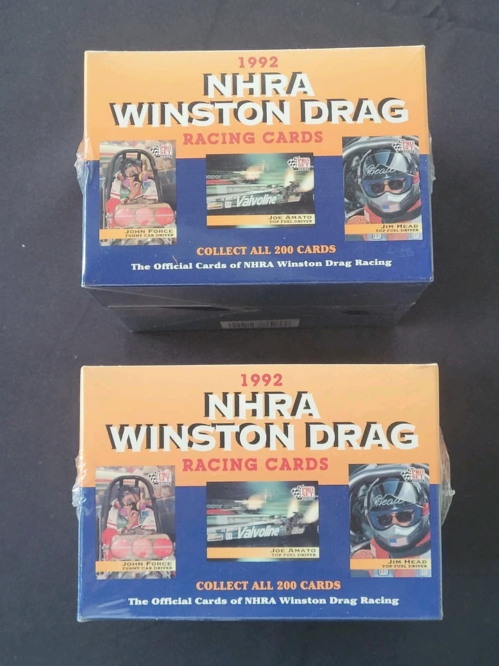 Juego profesional de carreras 1992 carreras dos (2) cajas selladas de fábrica NHRA Winston Drag tarjetas Foto 3 de 4