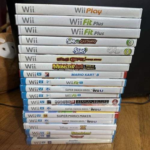 New ListingLot Of 18 Wii Wii U Games Smash Bros Mario Kart Mario Maker Sims Etc