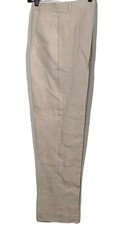 Talbots Size 8 Irish Linen Pockets Pleated Front Straight Leg Pants Professional