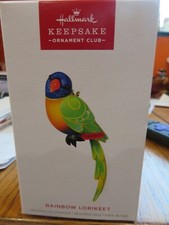 NEW 2024 Hallmark RAINBOW LORIKEET Parrot KOC Keepsake Club Ornament Beauty Bird