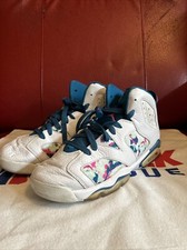 Nike Air Jordan VI 6 Retro Green Abyss Laser Fuchsia White GS Size 7Y 543390-153