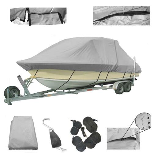 SeaCraft SC20 Master Angler Center Console CC Hard T-Top Storage Boat Cover Gray - Picture 2 of 2