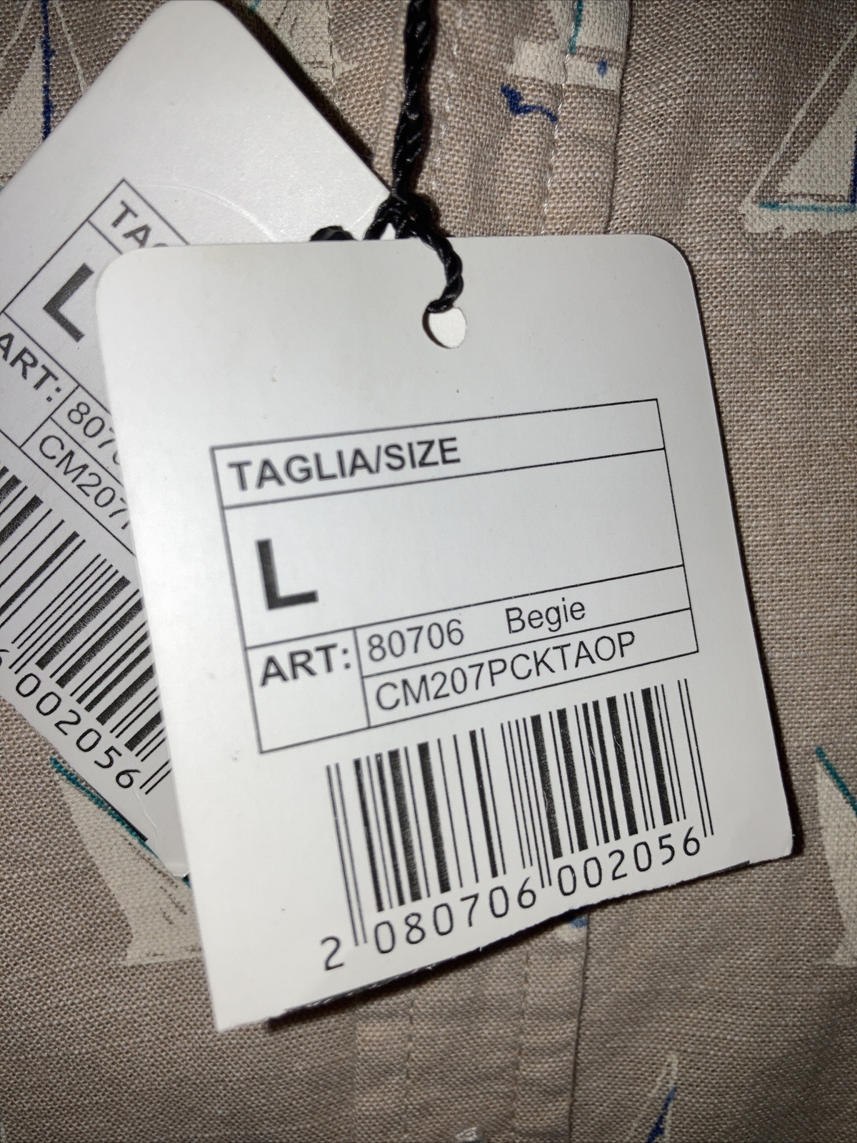 PLAZA Italiaman Retro "Sailing Boat" 100% Cotton Shirt,  Size  L, BNWT 5