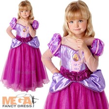 Image of Premium Rapunzel Girls Fancy Dress Tangled Disney Princess Kids Costume Outfit