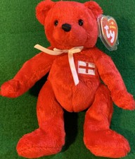 TY Beanie Baby 2005 "GEORGE" Pot-Belly Teddy Bear ENGLAND Exclusive MWMT #46059