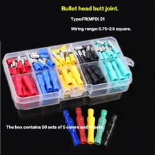 50set Female/Male Electric Connector Crimp Bullet terminal 0.5-1.5mm² AWG Wiring