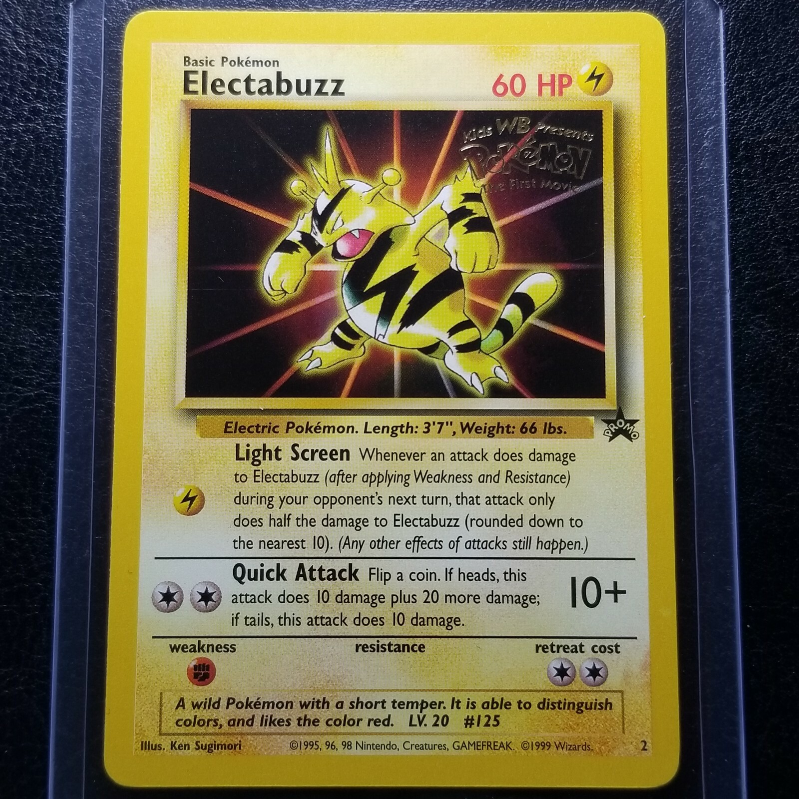 Electabuzz 2 Wizards Black Star Promos 1999 Kids WB Presents The First Movie