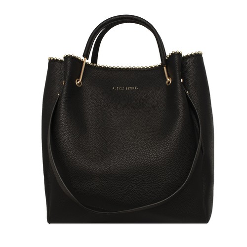 Chloe Eloise Black Leather Satchel Bag 22×35cm w/dustbag Authentic