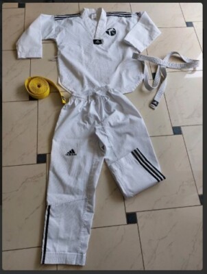Adidas Taekwondo Anzug Dobok Kampfsportanzug Weiß.