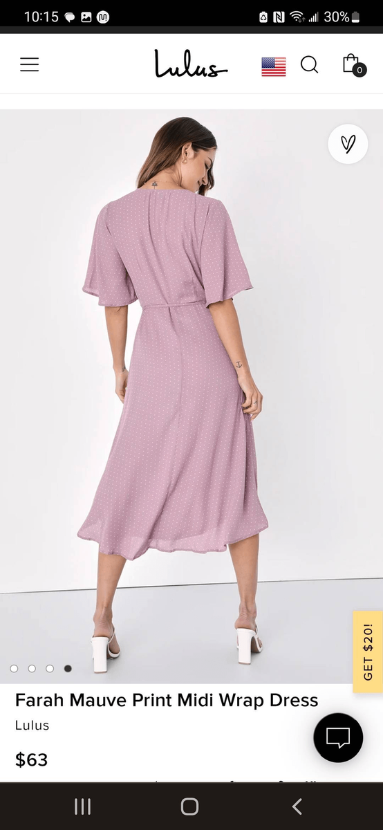 midi wrap dress with flutter sleeves Blue Faux Wrap Midi Dress | Mid & Plus Size | Love Marlow M / Cream