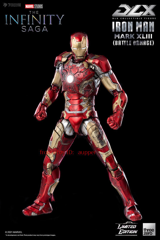 Threezero 3a Dlx Series Iron Man Mk43 Battle Damage Ver Marvel