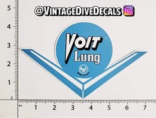 VOIT Lung Blue AMF Scuba Dive Diving Decal Sticker repro 6mil UV vinyl 4"x7" die