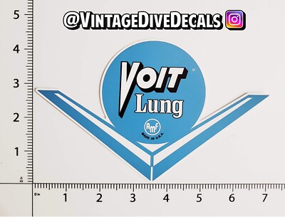 VOIT Lung Blue AMF Scuba Dive Diving Decal Sticker repro 6mil UV vinyl 4''x7'' die