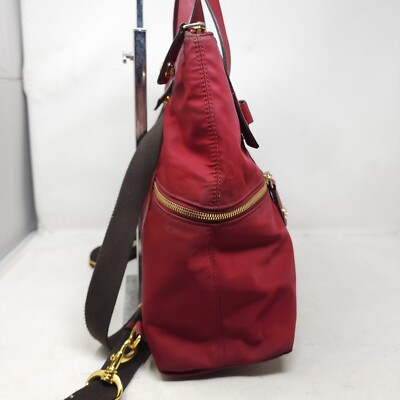Henri Bendel Womens Backpack Purse Jetsetter Maroon Red  display picture 1