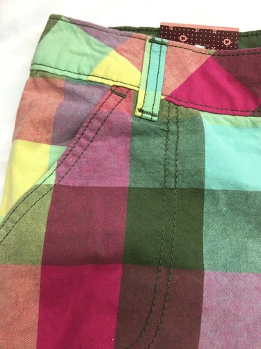 So Girl's Shorts Plus Size 10-½ Pink Green Plaid NWT MSRP $18.00 Free Shipping - Picture 2 of 3