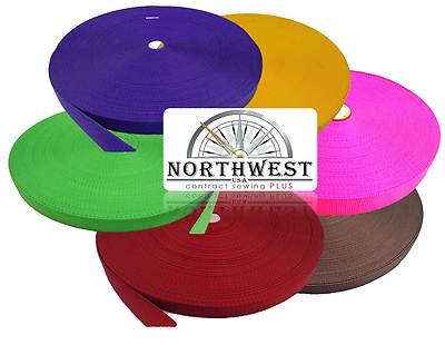 Heavy Nylon Webbing Strapping 1 to 50 yards - 3/4'' & 1'' Widths - Many Colors